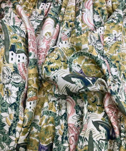 shrimps（シュリンプス）shrimps (シュリンプス) ブラウスワンピース グリーン サイズ:12の古着・服飾アイテム