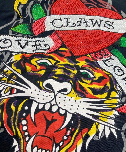 DO ED HARDY（ドエドハーディ）DO ED HARDY (ドエドハーディ) スパンコールTシャツ ブラック サイズ:XXLの古着・服飾アイテム