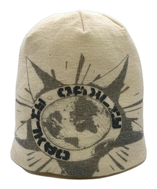 OAKLEY（オークリー）OAKLEY (オークリー) 00S 地球儀ニットキャップ ベージュの古着・服飾アイテム