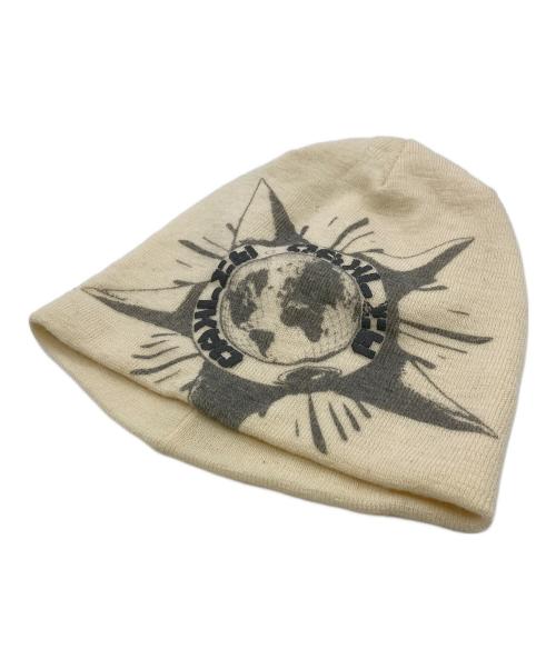 OAKLEY（オークリー）OAKLEY (オークリー) 00S 地球儀ニットキャップ ベージュの古着・服飾アイテム