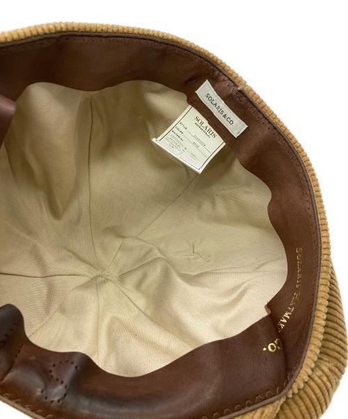 solaris&co（ソラリスアンドコー）solaris&co (ソラリスアンドコー) コーデュロイキャスケット ベージュの古着・服飾アイテム