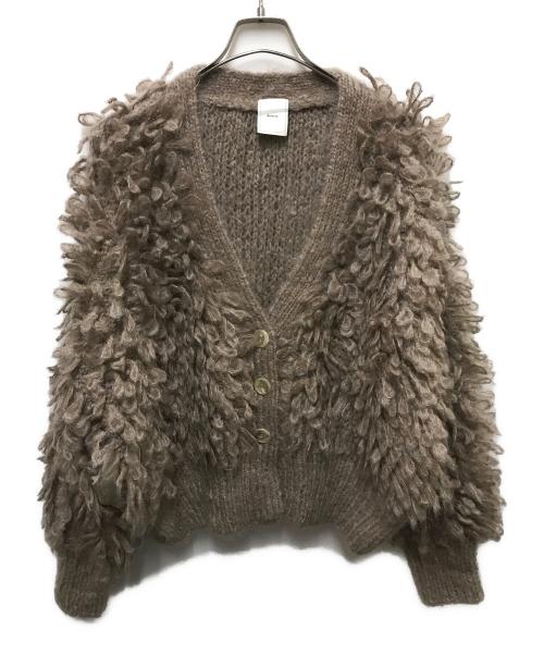 determ（デターム）determ (デターム) Loopy Cardigan ベージュ サイズ:Fの古着・服飾アイテム