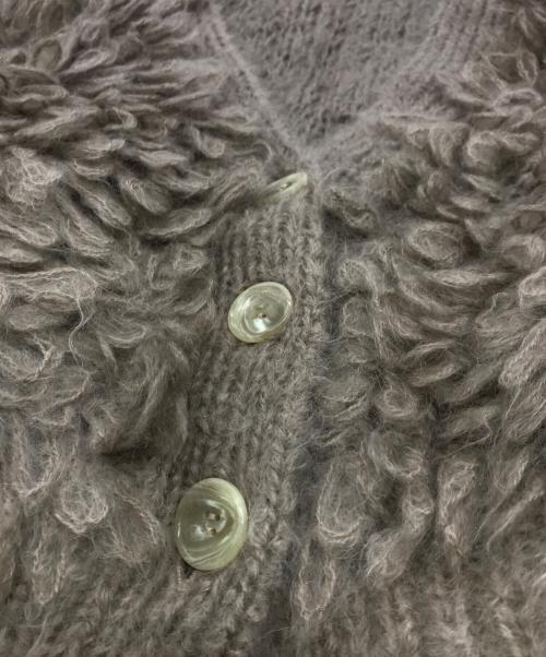 determ（デターム）determ (デターム) Loopy Cardigan ベージュ サイズ:Fの古着・服飾アイテム