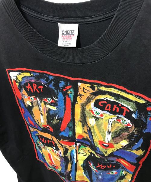 ONEITA（オニータ）ONEITA (オニータ) アートプリントTシャツ ブラック サイズ:ＸＬの古着・服飾アイテム