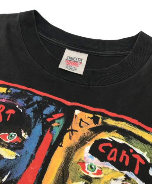 ONEITA（オニータ）ONEITA (オニータ) アートプリントTシャツ ブラック サイズ:ＸＬの古着・服飾アイテム