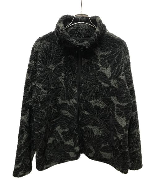 Gakkin（ガッキン）Gakkin (ガッキン) 群黒蝶花罰ブラックバタフライズ フリースジャケット グリーン サイズ:Mの古着・服飾アイテム