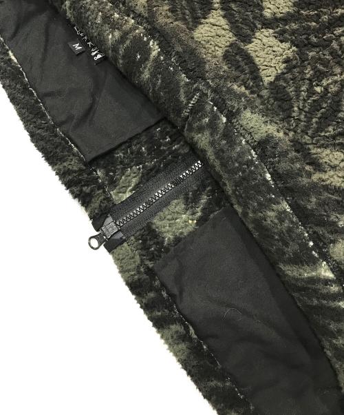 Gakkin（ガッキン）Gakkin (ガッキン) 群黒蝶花罰ブラックバタフライズ フリースジャケット グリーン サイズ:Mの古着・服飾アイテム