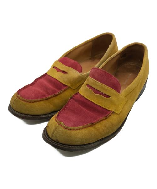 HENDER SCHEME（エンダースキーマ）HENDER SCHEME (エンダースキーマ) スエードローファー イエロー×レッド サイズ:表記無しの古着・服飾アイテム