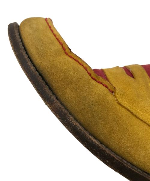 HENDER SCHEME（エンダースキーマ）HENDER SCHEME (エンダースキーマ) スエードローファー イエロー×レッド サイズ:表記無しの古着・服飾アイテム