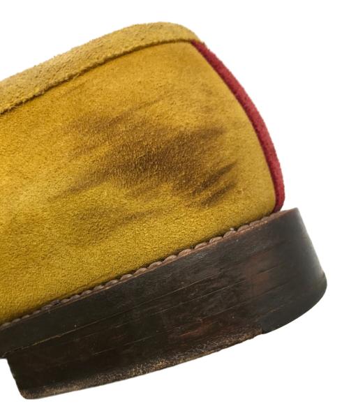 HENDER SCHEME（エンダースキーマ）HENDER SCHEME (エンダースキーマ) スエードローファー イエロー×レッド サイズ:表記無しの古着・服飾アイテム