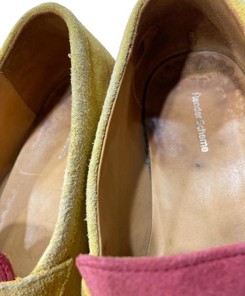 HENDER SCHEME（エンダースキーマ）HENDER SCHEME (エンダースキーマ) スエードローファー イエロー×レッド サイズ:表記無しの古着・服飾アイテム