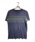 GUCCIグッチ）の古着「VネックTシャツ/Vneck Tee」｜ネイビー