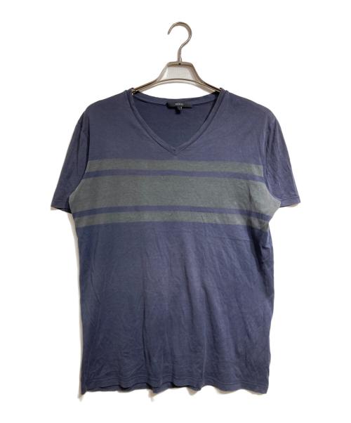 GUCCI（グッチ）GUCCI (グッチ) VネックTシャツ/Vneck Tee ネイビー サイズ:Lの古着・服飾アイテム