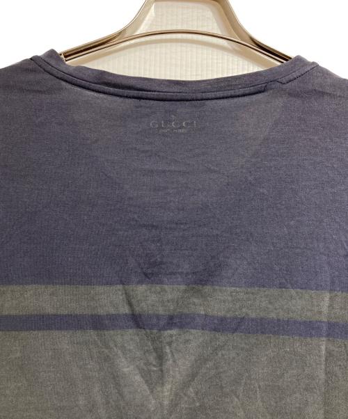 GUCCI（グッチ）GUCCI (グッチ) VネックTシャツ/Vneck Tee ネイビー サイズ:Lの古着・服飾アイテム