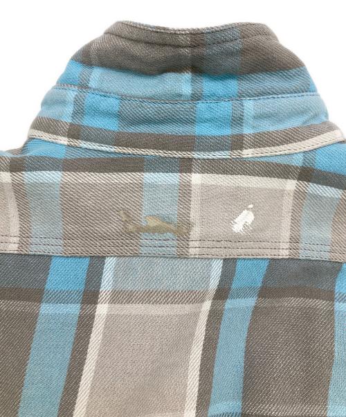 BOWWOW（バウワウ）BOWWOW (バウワウ) PAINT STAINED FLANNEL SHIRT グレー サイズ:Mの古着・服飾アイテム