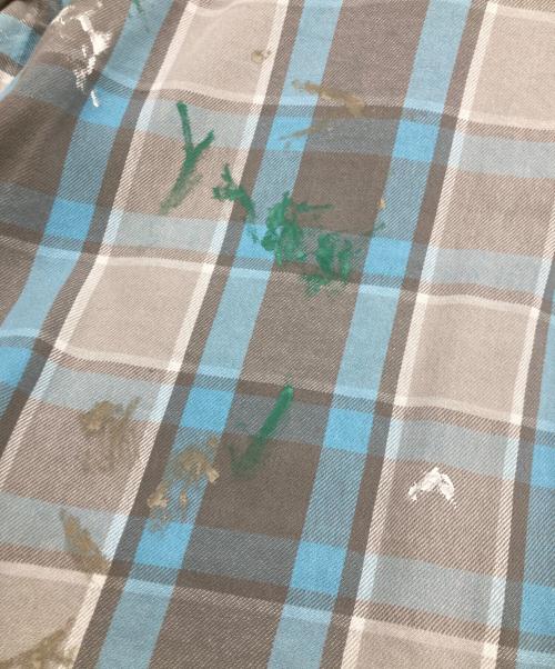 BOWWOW（バウワウ）BOWWOW (バウワウ) PAINT STAINED FLANNEL SHIRT グレー サイズ:Mの古着・服飾アイテム