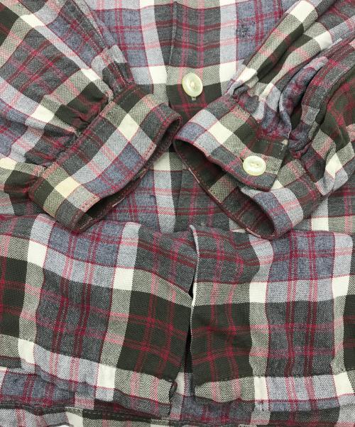 Super Domain（スーパードメイン）Super Domain (スーパードメイン) 60s オープンカラーレーヨンチェックシャツ グレー サイズ:Mの古着・服飾アイテム