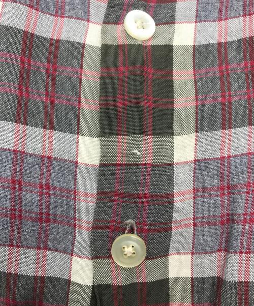 Super Domain（スーパードメイン）Super Domain (スーパードメイン) 60s オープンカラーレーヨンチェックシャツ グレー サイズ:Mの古着・服飾アイテム