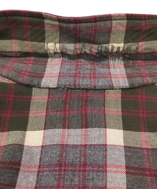 Super Domain（スーパードメイン）Super Domain (スーパードメイン) 60s オープンカラーレーヨンチェックシャツ グレー サイズ:Mの古着・服飾アイテム