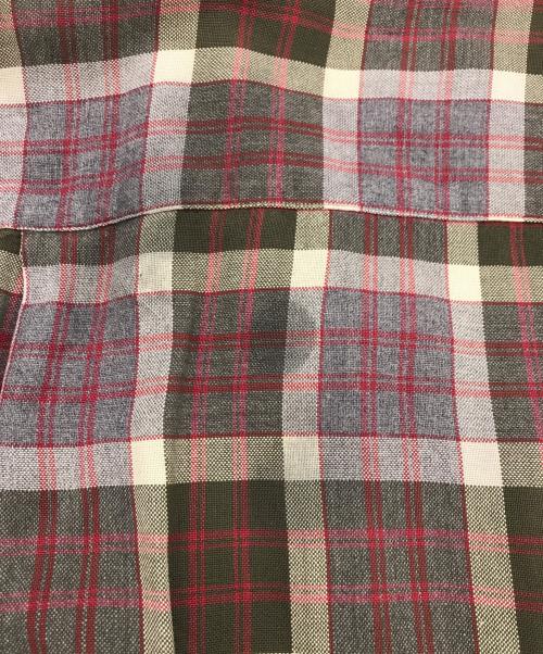 Super Domain（スーパードメイン）Super Domain (スーパードメイン) 60s オープンカラーレーヨンチェックシャツ グレー サイズ:Mの古着・服飾アイテム