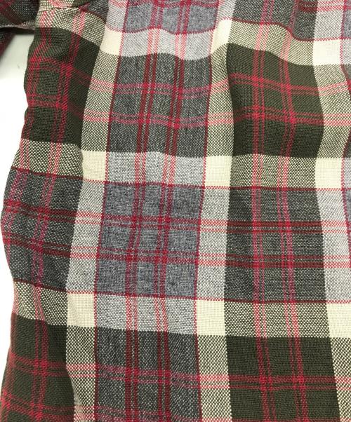 Super Domain（スーパードメイン）Super Domain (スーパードメイン) 60s オープンカラーレーヨンチェックシャツ グレー サイズ:Mの古着・服飾アイテム