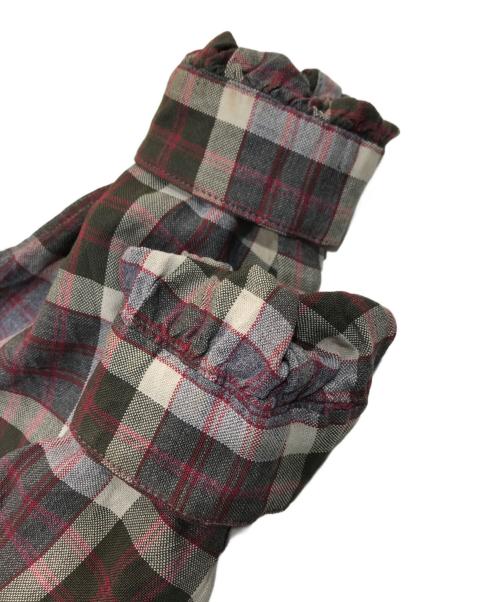 Super Domain（スーパードメイン）Super Domain (スーパードメイン) 60s オープンカラーレーヨンチェックシャツ グレー サイズ:Mの古着・服飾アイテム