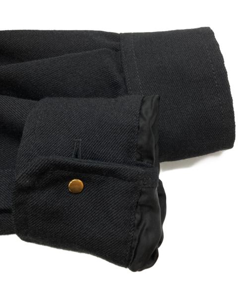 VERSACE（ヴェルサーチェ）VERSACE (ヴェルサーチェ) メデューサボタンウールシャツブルゾン ブラック サイズ:48の古着・服飾アイテム