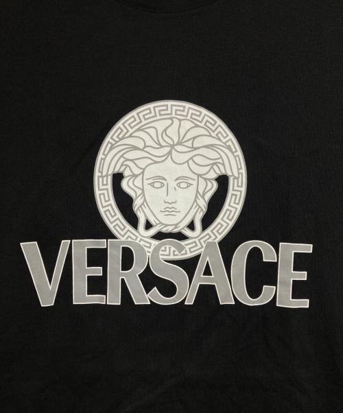 VERSACE（ヴェルサーチェ）VERSACE (ヴェルサーチェ) メドゥーサロゴTシャツ/Medusa logo-print T-shirt ブラック サイズ:2XLの古着・服飾アイテム