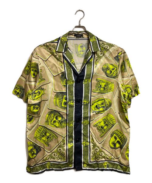 VERSACE（ヴェルサーチェ）VERSACE (ヴェルサーチェ) オープンカラーシャツ/Open collar shirt ベージュ サイズ:50の古着・服飾アイテム