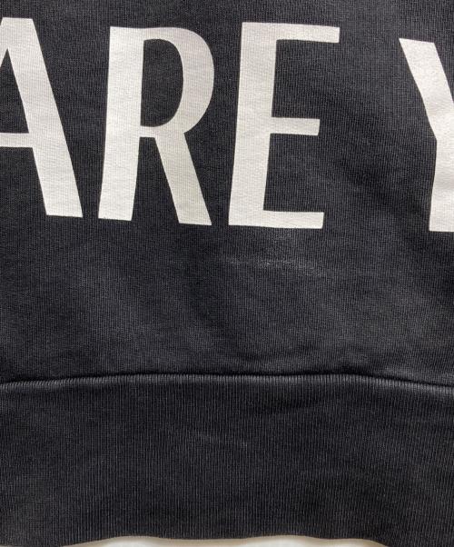 VERSACE（ヴェルサーチェ）VERSACE (ヴェルサーチェ) フレイムロゴクロップフーディー ブラック サイズ:40の古着・服飾アイテム