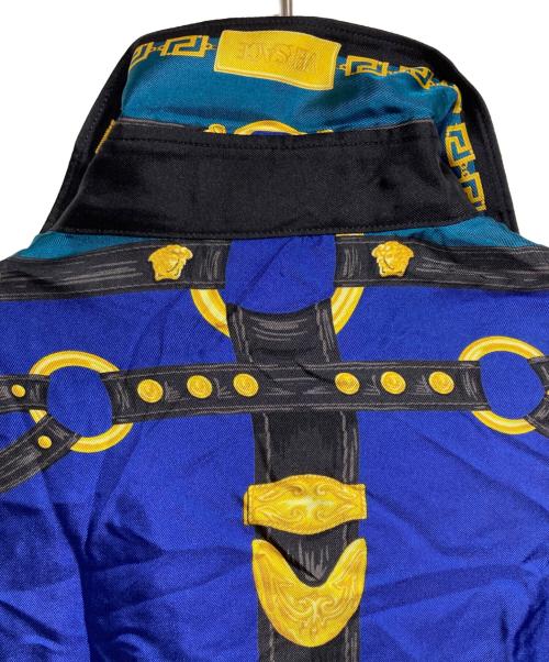 VERSACE（ヴェルサーチェ）VERSACE (ヴェルサーチェ) バロッコシルクシャツ/Barocco Silk Shirt ブルー サイズ:50の古着・服飾アイテム