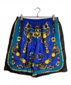 VERSACEヴェルサーチェ）の古着「バロッコシルク ショートパンツ/Barocco Silk Shorts」｜ブルー