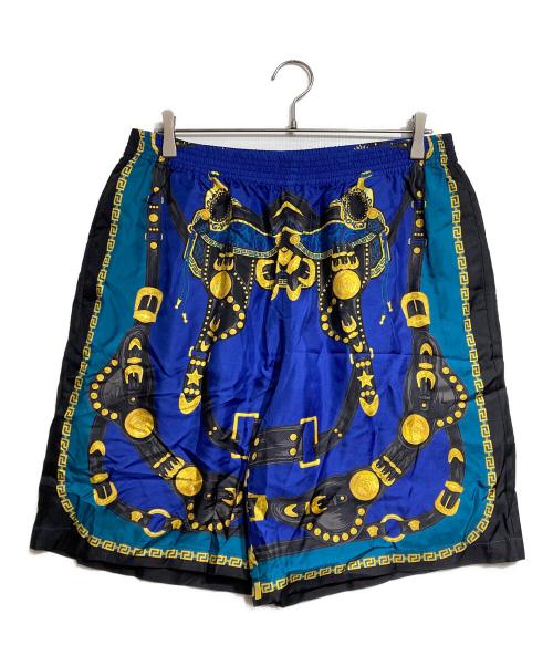 VERSACE（ヴェルサーチェ）VERSACE (ヴェルサーチェ) バロッコシルク ショートパンツ/Barocco Silk Shorts ブルー サイズ:52の古着・服飾アイテム