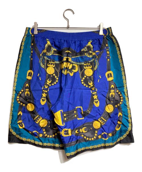 VERSACE（ヴェルサーチェ）VERSACE (ヴェルサーチェ) バロッコシルク ショートパンツ/Barocco Silk Shorts ブルー サイズ:52の古着・服飾アイテム
