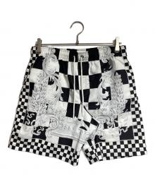 VERSACE（ヴェルサーチェ）の古着「ビーチウェアボードショーツ/Beachwear board shorts」｜ホワイト×ブラック