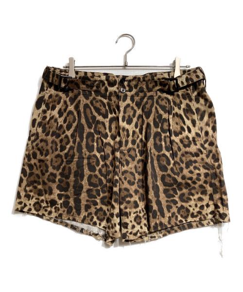 DOLCE & GABBANA（ドルチェ＆ガッバーナ）DOLCE & GABBANA (ドルチェ＆ガッバーナ) レオパードショーツ/Leopard print shorts ブラウン サイズ:48の古着・服飾アイテム
