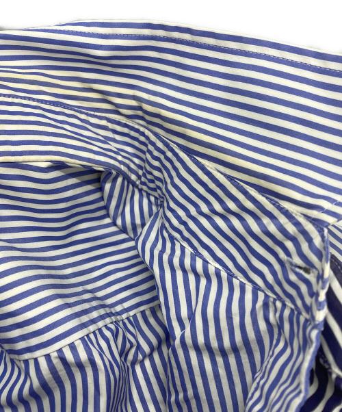 BALENCIAGA（バレンシアガ）BALENCIAGA (バレンシアガ) Double Layer Stripe Shirt/ダブルレイヤードストライプシャツ ブルー サイズ:37の古着・服飾アイテム
