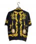 VERSACE (ヴェルサーチェ) ニット シルク ポロ シャツ コーラル シアター ブラック サイズ:52：15000円