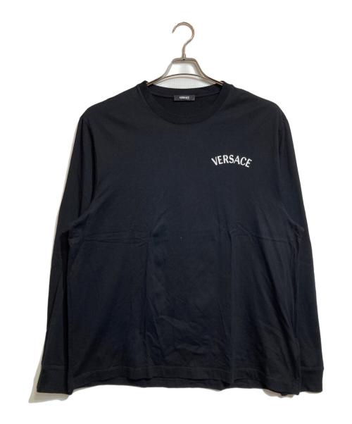 VERSACE（ヴェルサーチェ）VERSACE (ヴェルサーチェ) メドゥーサ ロックカットソー ブラック サイズ:3XLの古着・服飾アイテム