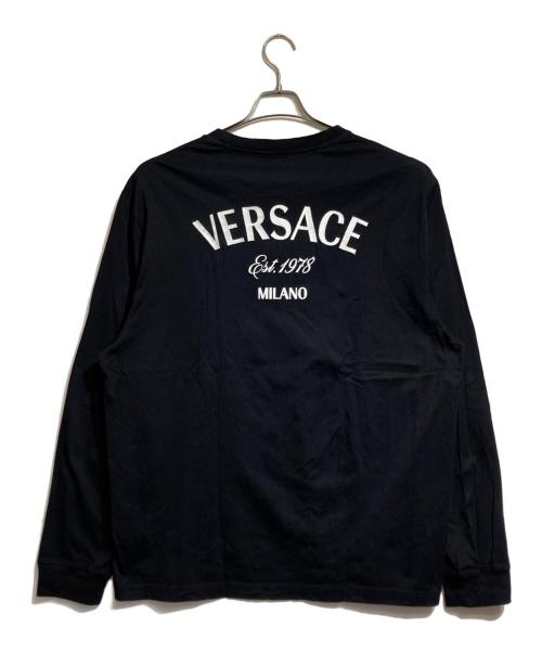 VERSACE（ヴェルサーチェ）VERSACE (ヴェルサーチェ) メドゥーサ ロックカットソー ブラック サイズ:3XLの古着・服飾アイテム