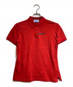 PRADAプラダ）の古着「ラバーパッチポロシャツ/Rubber patch polo shirt」｜レッド