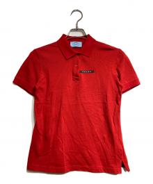 PRADA（プラダ）の古着「ラバーパッチポロシャツ/Rubber patch polo shirt」｜レッド