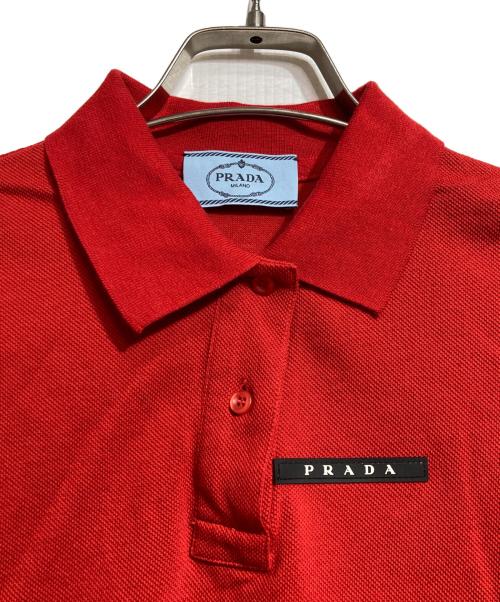 PRADA（プラダ）PRADA (プラダ) ラバーパッチポロシャツ/Rubber patch polo shirt レッド サイズ:Sの古着・服飾アイテム