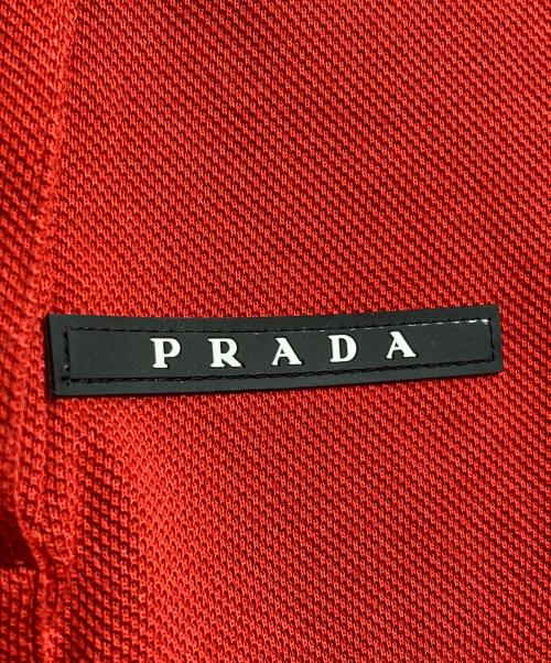 PRADA（プラダ）PRADA (プラダ) ラバーパッチポロシャツ/Rubber patch polo shirt レッド サイズ:Sの古着・服飾アイテム