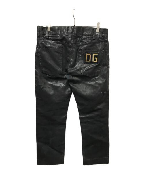DOLCE & GABBANA（ドルチェ＆ガッバーナ）DOLCE & GABBANA (ドルチェ＆ガッバーナ) コーティングデニムパンツ ブラック サイズ:46の古着・服飾アイテム