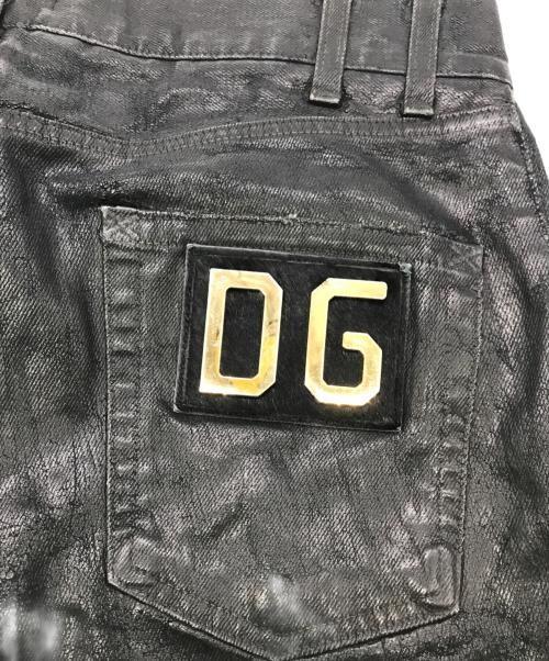 DOLCE & GABBANA（ドルチェ＆ガッバーナ）DOLCE & GABBANA (ドルチェ＆ガッバーナ) コーティングデニムパンツ ブラック サイズ:46の古着・服飾アイテム