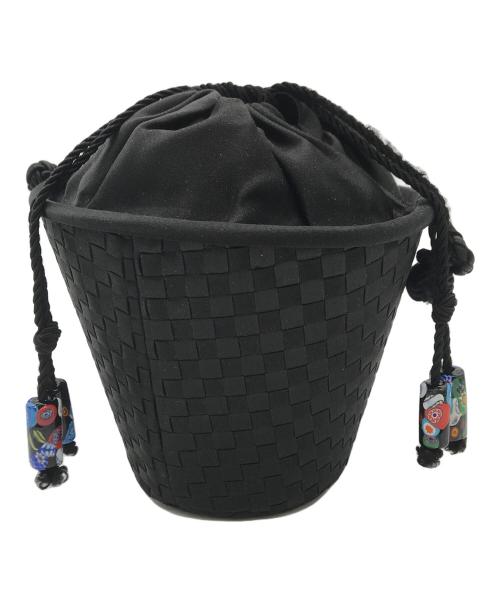 BOTTEGA VENETA（ボッテガベネタ）BOTTEGA VENETA (ボッテガベネタ) ヴィンテージバケットショルダーバッグ ブラックの古着・服飾アイテム