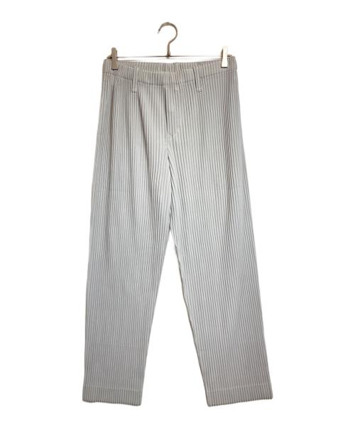 HOMME PLISSE ISSEY MIYAKE（オム プリッセ イッセイ ミヤケ）HOMME PLISSE ISSEY MIYAKE (オム プリッセ イッセイ ミヤケ) BASICSプリーツパンツ グレー サイズ:3の古着・服飾アイテム