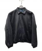 POLO RALPH LAURENポロ・ラルフローレン）の古着「90Sレザースイングトップ」｜ネイビー