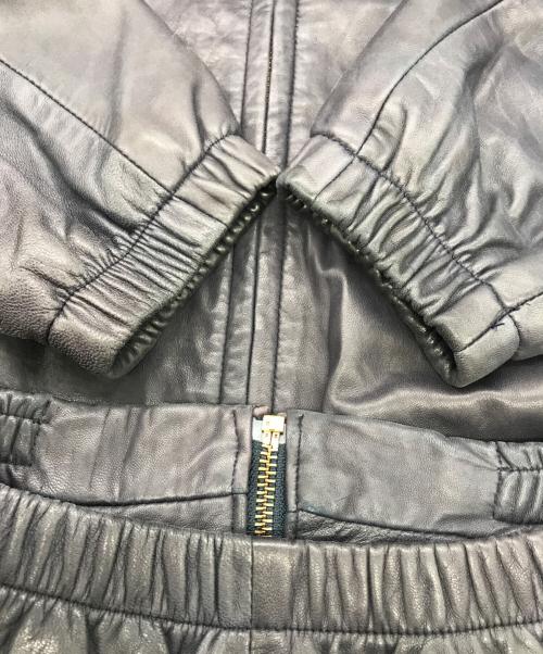 POLO RALPH LAUREN（ポロ・ラルフローレン）POLO RALPH LAUREN (ポロ・ラルフローレン) 90Sレザースイングトップ ネイビー サイズ:Lの古着・服飾アイテム